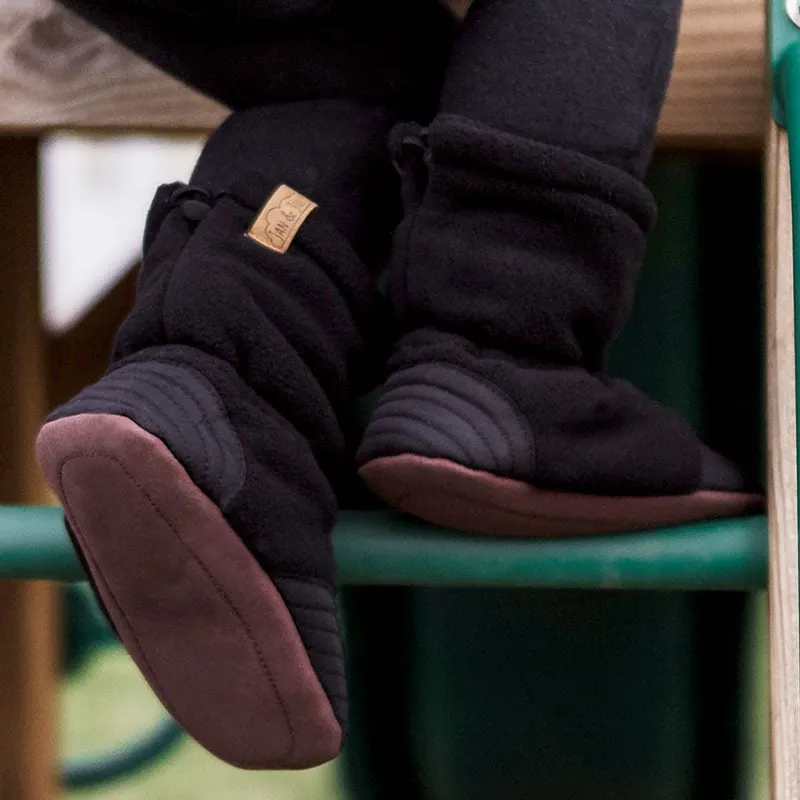 Stay-Put Cozy Booties: Heather Grey